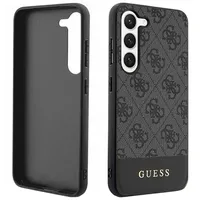 Guess 4G Bottom Stripe Metal Logo Collection - Etui Samsung Galaxy S23 (czarny)