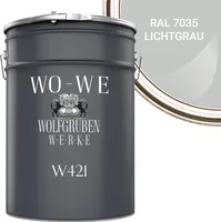 Holzlack Holzfarbe Holzschutzfarbe Möbellack MATT W421 Lichtgrau änhl. RAL 7035 - 10L
