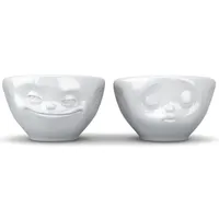 Fiftyeight Products  Kleines-Schälchen Set Nr.1 100ml weiß - kuss/grinsend