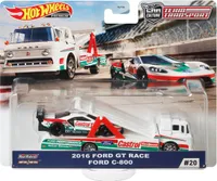 Mattel GJT40 - Hot Wheels - 2016 Ford GT Race + Ford C-800