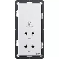 Gira Rasiersteckd. 115 - 230 V System 55 Reinweiß 282003