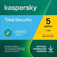 Kaspersky Total Security 2023 | 5 Geräte | 1 Jahr | PC/Mac/Mobilgeräte | Sofortdownload