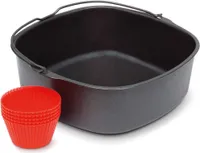 Philips Party-Kit für Airfryer, Grillrost und 7 Silikon-Muffinförmchen, passend für HD9200, HD9252 + HD9255 (HD9925/01)
