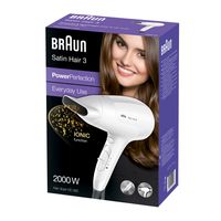 Braun Haartrockner Satin Hair 3 HD380 PowerPerfection mit Ionentechnologie weiß