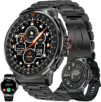 Smartwatch, 1,85” AMOLED Fitness Tracker mit Telefonfunktion, IP68 Wasserdicht, Fitnessuhr mit Schrittzähler Herzfrequenz SpO2, 100+Sportmodi