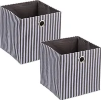 relaxdays Aufbewahrungsbox grau im 2er Set