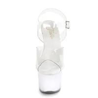 DISCOLITE-708 Damen Sandale von Pleaser, Transparent EU 39, US 9