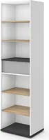Regalschrank IMOLA IM-04 mit Schublade Regal Standregal Schrank Modern (Weiß / Grau)
