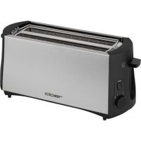 Cloer 3719 Toaster für 4 Toasts 1380W Stopptaste Integrierter Brötchenaufsatz