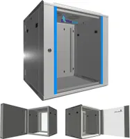 Extralink Netzwerkschrank Serverschrank Wandgehäuse 19" 12HE 600x600 AZH Grau Schwenkbar