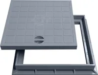 Marley Schachtdeckel mit Rahmen 30x30cm für Einlaufschacht Schachtabdeckung Kanaldeckel PVC