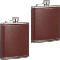 relaxdays Flachmann 2er Set