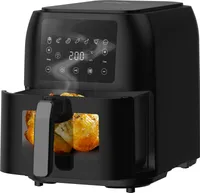 Heißluftfritteuse 8.5L XXL Airfryer, Heissluftfritteuse mit LED-Anzeige 7 Programmen, 1700W, Rechteckiger Frittierkorb für Große Portionen