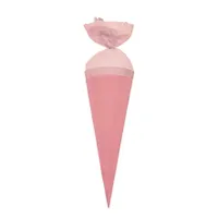 ROTH Uni-Tüte, 35 cm, rund, Kreppverschluss, rosa