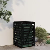 vidaXL Box na odpadky černý 84x90x128,5 cm Masivní borovicové dřevo