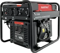 Matrix Notstromaggregat Benzin 3500 Watt Inverter Stromerzeuger Benzin Generator Stromaggregat tragbar Stromgenerator IG 3500i | 4 Takt | 2x230V