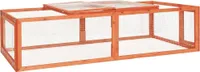 vidaXL Králíkárna 183x90x46,5 cm z masivního jedlového dřeva