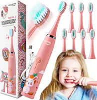 Teeth-1 Růžový Elektrický Zubní Kartáček Pro Děti