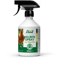 HÜHNER Land Milben Spray für Hühner 500ml – Gegen Milben & Parasiten, Milbenspray Milben Stop, Milbenmittel als Umgebungsspray & Kontaktspray, zur Vorbeugung & bei akutem Befall