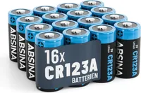 ABSINA Batterie CR123A Lithium 16er Pack