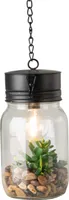 Deko-Leuchte - Glas - 10 x 21 cm - mit LED-Leuchtmittel