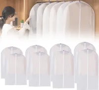 Kleidersäcke Transparent mit Reissverschluss 8er Pack 60cm*80/100/120/140cm Mottenfeste Kleidersäcke ,Waschbar, Anti-Staub