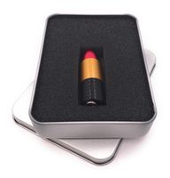 Onwomania Lippenstift Flakon Lippgloss silber gold USB Stick in Alu Geschenkbox 8 GB USB 2.0