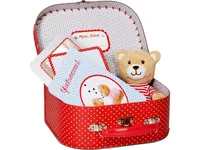Geschenkset Teddy im Köfferchen BabyGlück