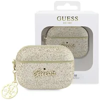 Guess GUAP2GLGSHD pouzdro pre AirPods Pro 2 Gold Gold Glitter Flake 4G Charm