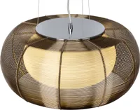 BRILLIANT Pendelleuchte 40cm Relax braun IP20 E27 30 Watt dimmbar g. f. Normallampe