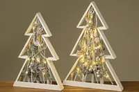 1 x LED Objekt Baum Blauglockebaum grau Weihnachtsdeko