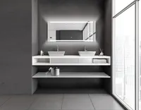 Lustro łazienkowe z oświetleniem TALOS King - Lustro łazienkowe LED 140x60 cm - Lustro ścienne z podświetlanym lustrem toaletowym - Kolor światła neutralny biały
