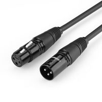 Ugreen Audio-Verlängerungskabel Mikrofonkabel Mikrofon XLR Soundanlage (weiblich) - XLR (männlich) schwarz 2m