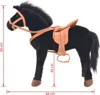 VidaXL Plüschpferd H 64 cm