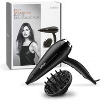 Suszarka do włosów BaByliss Turbo Smooth 2200, czarno-srebrna, D572DE