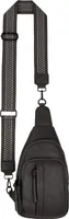 Brusttasche Umhängetasche Schultertasche Cross Body Bag Kunstleder Italy-Design GRAY