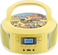 Cyberlux tragbarer CD-Player | Kinder CD-Player | AUX-IN | USB-Anschluss | CD/MP3-Radio | Kinder Radio | CD-Radio | Stereoanlage | Boombox | Gelb