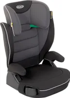 Graco Logico™ L i-Size R 129, Kindersitz ca. 3,5 bis 12 Jahre (100 bis 150 cm), höhenverstellbare Armlehnen, waschbare Sitzbezüge, Installation mit Fahrzeuggurt, Kindersitz schwarz, Midnight