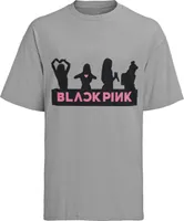 Tolles Bio Baumwolle Damen T-Shirt Oversize Black Pink K-POP Blackpink Girl group Musik Konzert