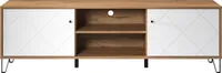 trendteam Wohnen TV-Unterteil Touch Artisan Eiche Melamin/Weiß Matt Tiefzieh 183 x 56 x 40 cm