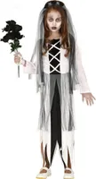 Geister-Brautkostüm für Mädchen Halloween-Kostüm schwarz-weiss