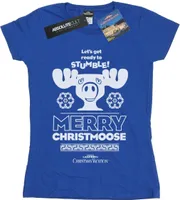 National Lampoon's Christmas Vacation - tričko "Merry Christmoose" pre ženy BI36277 (L) (modrá)