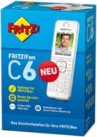 AVM FRITZ!Fon C6 DECT-Komforttelefon (hochwertiges Farbdisplay, HD-Telefonie, Internet-/Komfortdienste, Steuerung FRITZ!Box-Funktionen) weiß, deutschsprachige Version