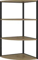 Vicco Wandregal Fyrk, 30 x 60 cm 3 Ebenen, Eiche/Schwarz