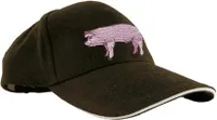 Baseballcap mit Einstickung - Schwein Ferkel Nuckes - 69732 schwarz