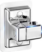 Duschkopfhalterung ohne Bohren - Duschkopfhalter zum Kleben - Neigung verstellbar - Universal Handbrause Halterung – Silber