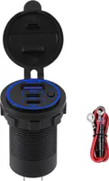 12V Auto Dual USB C Steckdose 3.0 QC PD Einbau Buchse Wasserdicht KFZ Ladegerät
