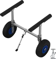 Kanoistický vozík so vzduchovými pneumatikami prepravný vozík SUP doska hliník SUPROD KW260-LU, čierna/modrá