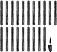 Dachrinnenbürste, 18,3m Gesamtlänge, φ110mm, Dachrinnenreinigungswerkzeug, bodennahe Dachrinnenbürste, Laubschutz für 12,7cm Dachrinnen, entfernt mühelos Blätter und Schmutz vom Dach, 20er-Set