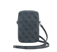 Guess Polyurethan4G Triangle Logo Wallet Phone Bag Zipper schwarz